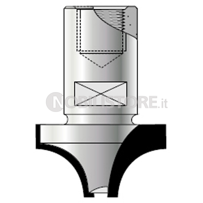 FRESA HM A RAGGIO CONVESSO a due taglienti attacco M12x1