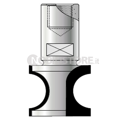 FRESA HM A RAGGIO CONVESSO a due taglienti attacco M12x1 mezzo raggio