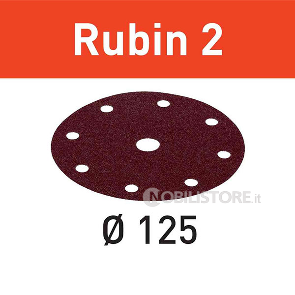 Disco abrasivo Festool Rubin 2 Ø 125 mm forato