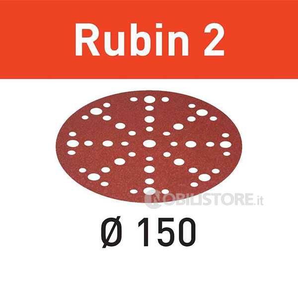 Disco abrasivo Festool Rubin 2 Ø 150 mm forato
