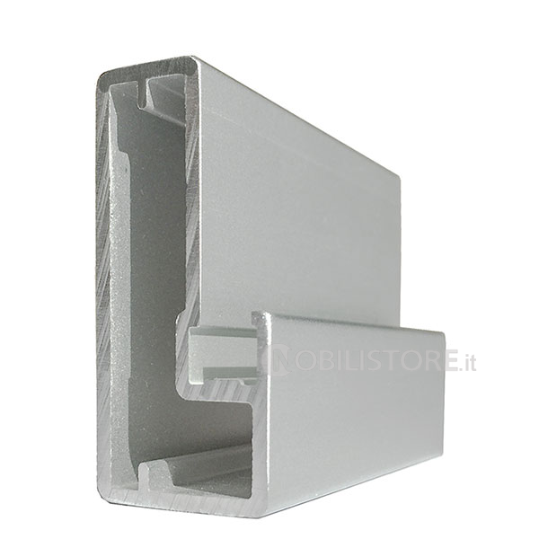 Profilato in alluminio per anta a telaio