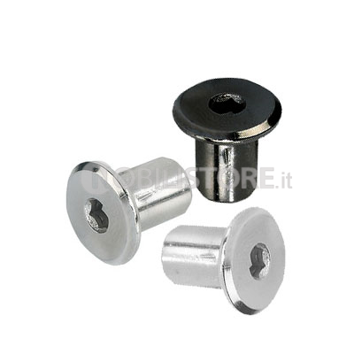 Testina piana Ø 15 mm M6 esagono incassato 4 mm