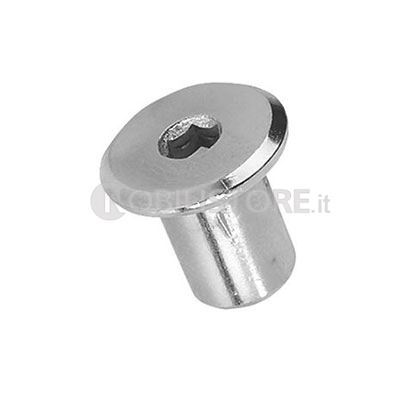 Testina piana Ø 19 mm M8 esagono incassato 5 mm