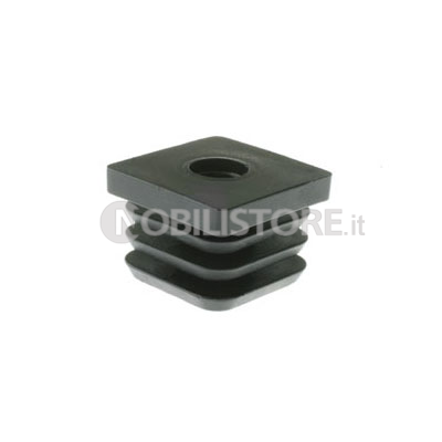 Puntale quadro alettato e filettato