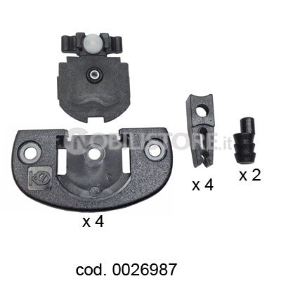 Guarnitura completa System 0350/15 per 2 ante legno peso max 15 kg