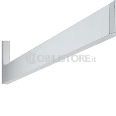 Tubo alluminio rettangolare 30x12 mm e supporti