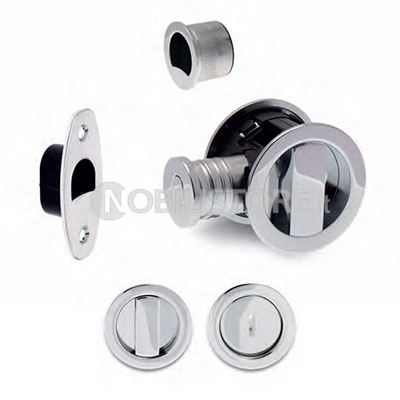 Kit serratura SAB K20 con maniglia tonda e chiavistello