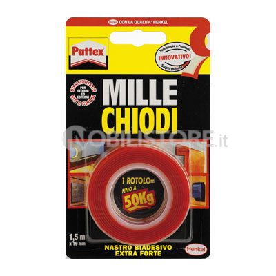 Nastro biadesivo Pattex Millechiodi Extraforte 19 mm